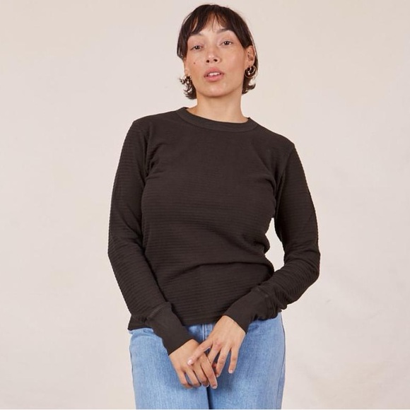 Big Bud Press Honeycomb Thermal Oat Creme Size L Fall Layering Neutral - Picture 1 of 7